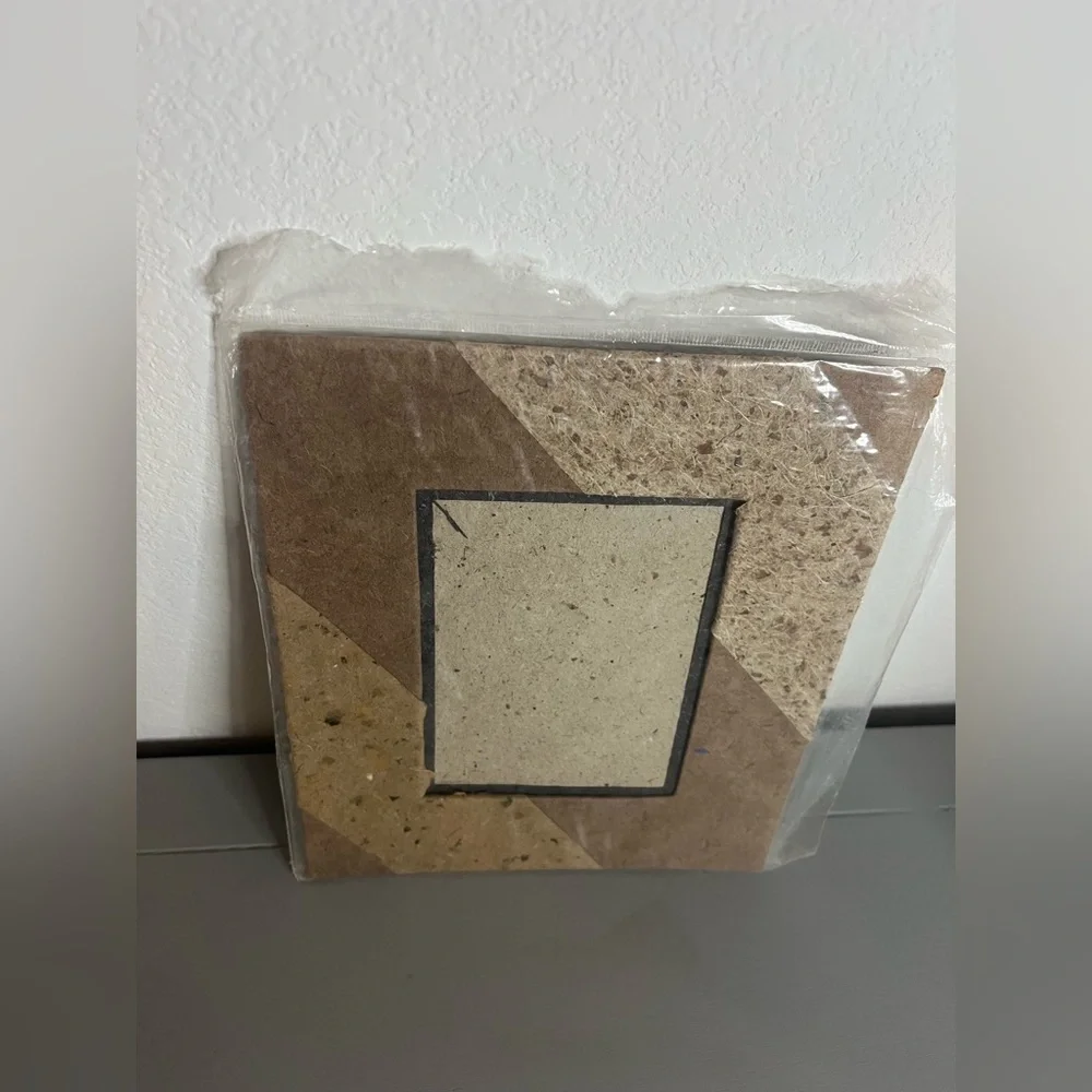 Handmade Natural Fiber Paper Table Top Photo Frame Mixed Media Paper EcoFriendly